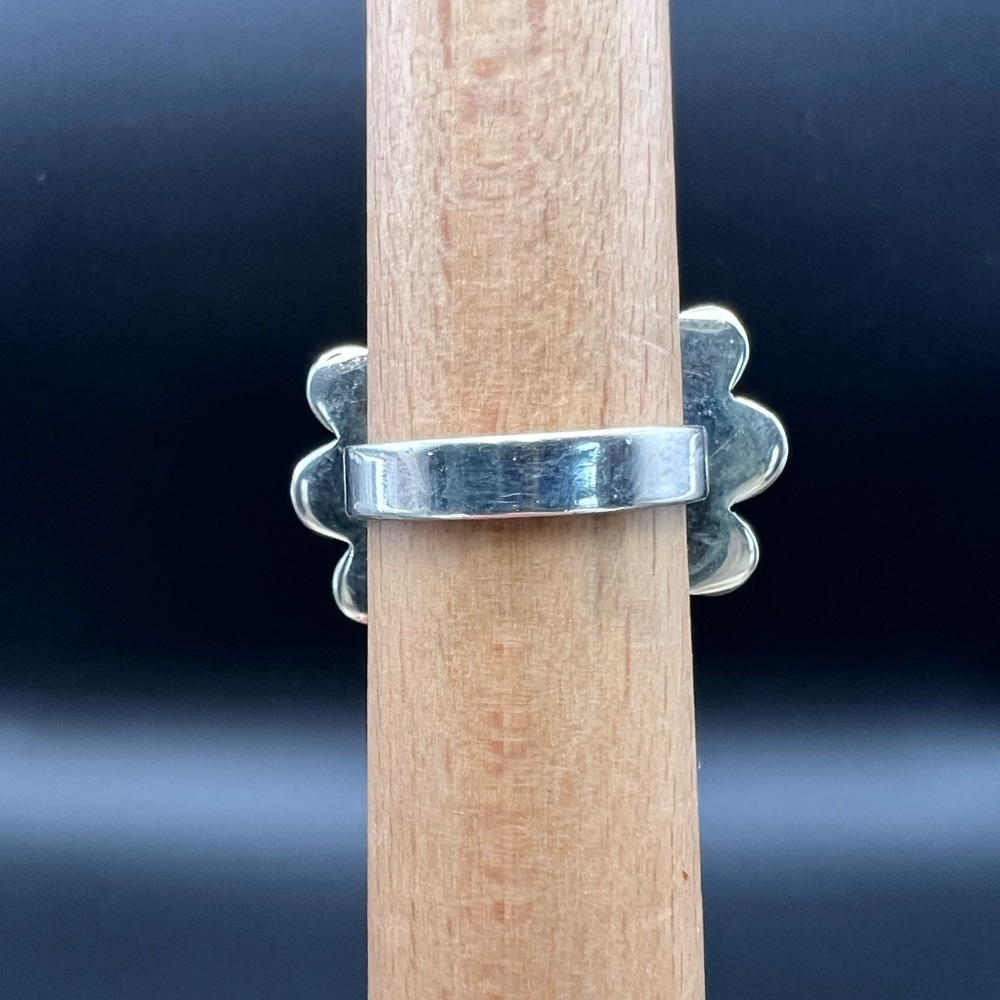 Sterling Silver Southwestern Turquoise Cluster Ring - Picture 3 of 8